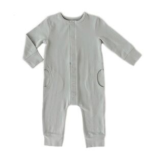 Pehr Essentials Romper in Soft Sea 3-6
